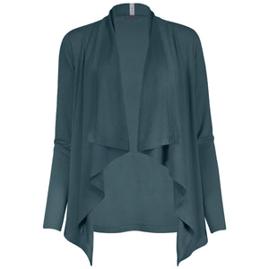 Piran Sustainable Petrol Blue Cardigan by OFF>GRID